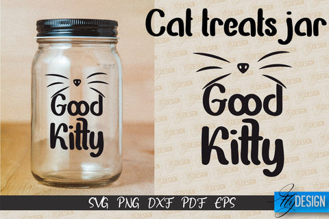 Cat Treats Jar SVG | Kitchen Design | SVG Design | SVG File SVG Fly Design 