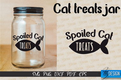 Cat Treats Jar SVG | Kitchen Design | SVG Design | SVG File SVG Fly Design 