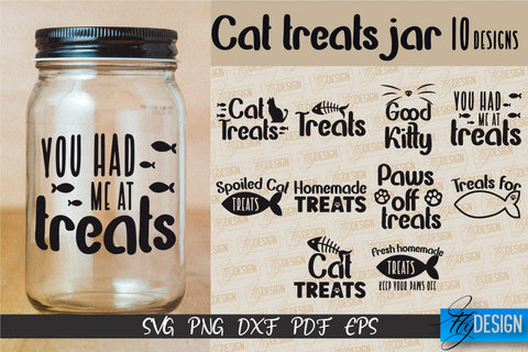 Cat Treats Jar SVG | Kitchen Design | SVG Design | SVG File SVG Fly Design 