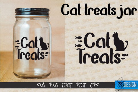 Cat Treats Jar SVG | Kitchen Design | SVG Design | SVG File SVG Fly Design 