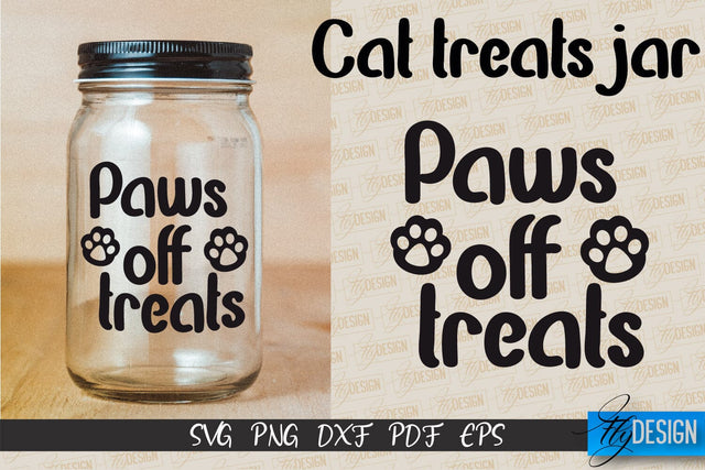 Cat Treats Jar SVG | Kitchen Design | SVG Design | SVG File SVG Fly Design 