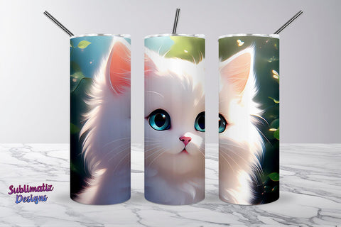Cat Tumbler Wrap | 20 oz Skinny Tumbler Wrap Sublimation Design Sublimation Sublimatiz Designs 