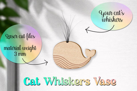 Cat whiskers vase magnet, Cat lover gift idea SVG AnastasiyaArtDesign 