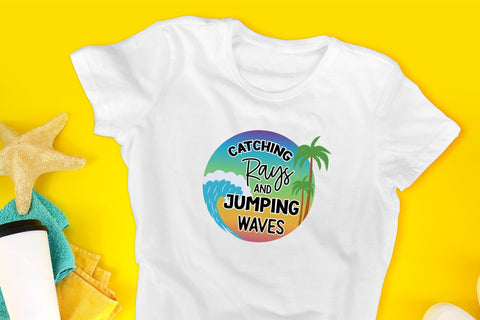 Catching Rays and Jumping Waves, Summer Sublimation Sublimation CraftLabSVG 