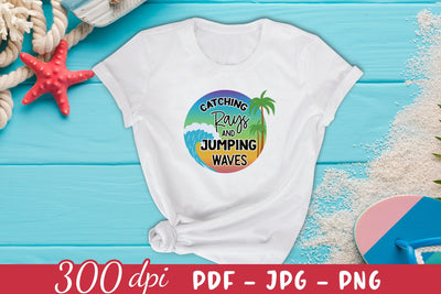 Catching Rays and Jumping Waves, Summer Sublimation Sublimation CraftLabSVG 