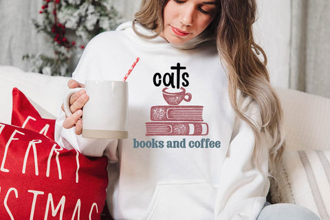 Cats Books And Coffee SVG Angelina750 