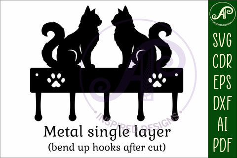 Cats Key holder designs for wood and metal SVG APInspireddesigns 