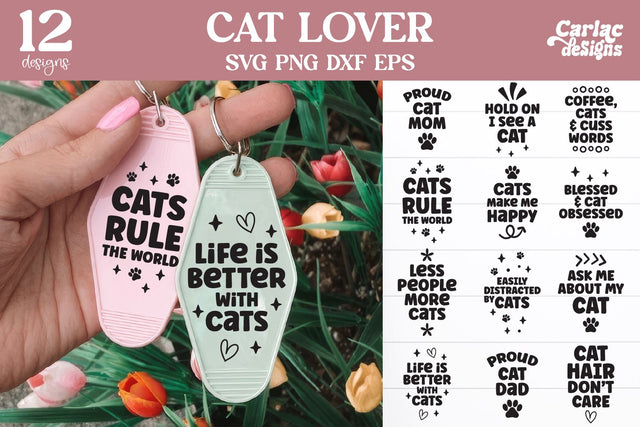 Cats Motel Keychain SVG SVG Carla C Designs 