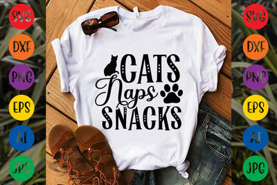 Cats Naps Snacks SVG Rafiqul20606 