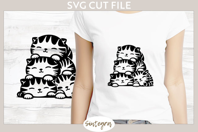 Cats Pile v1 SVG Cut File SVG Sintegra 