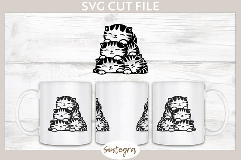 Cats Pile v1 SVG Cut File SVG Sintegra 