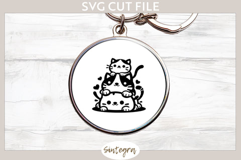 Cats Pile v2 SVG Cut File SVG Sintegra 