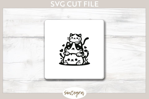 Cats Pile v2 SVG Cut File SVG Sintegra 