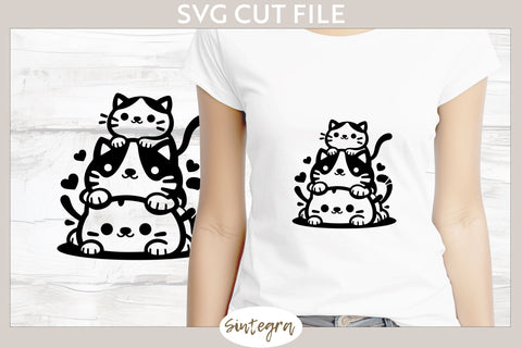 Cats Pile v2 SVG Cut File SVG Sintegra 