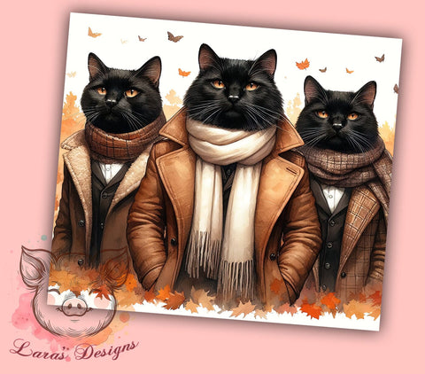 Cats Posing 20oz Tumbler Png, Straight & Tapered Tumbler Png, Cat Lovers Tumbler Png, Digital Download PNG Sublimation Lara' s Designs 