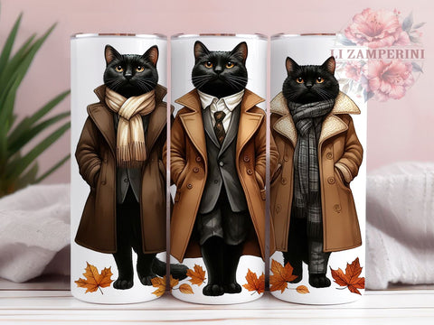 Cats Posing 20oz Tumbler Wrap PNG, Cats Old Family Tumbler Png, Straight & Tapered Tumbler Wrap, Instant Digital Download Sublimation Li Zamperini 