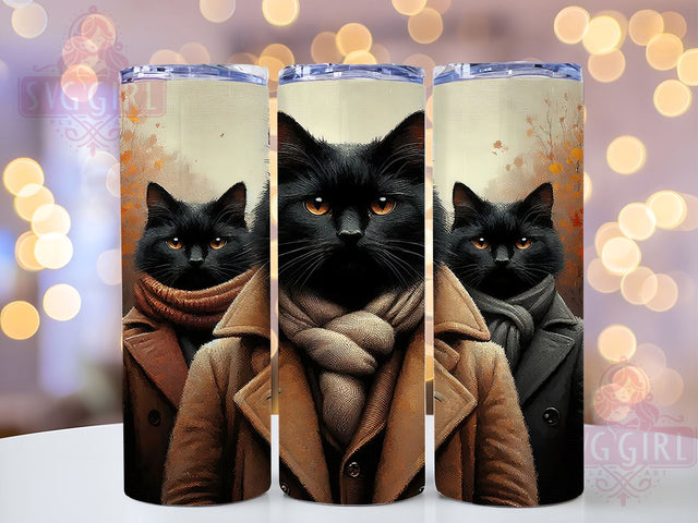 Cats Posing 20oz Tumbler Wrap Sublimation Design, Straight Tapered Tumbler Wrap, Cat Lovers Tumbler Png, Instant Digital Download Sublimation SvggirlplusArt 