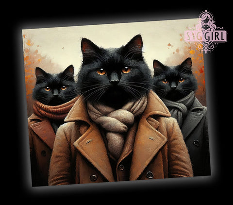 Cats Posing 20oz Tumbler Wrap Sublimation Design, Straight Tapered Tumbler Wrap, Cat Lovers Tumbler Png, Instant Digital Download Sublimation SvggirlplusArt 