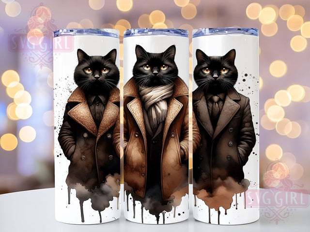 Cats Posing 20oz Tumbler Wrap Sublimation Design, Straight Tapered Tumbler Wrap, Cat Lovers Tumbler Png, Instant Digital Download Sublimation SvggirlplusArt 