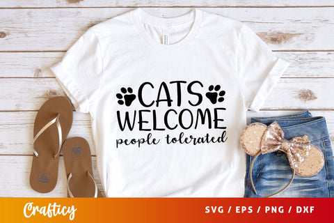 cats welcome people tolerated Svg Design SVG Designangry 