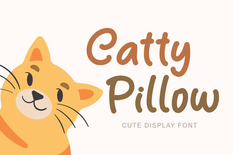 Catty Pillow Font Prasetya Letter 