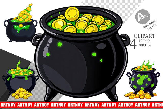 Cauldron Clipart Sublimation artnoy 