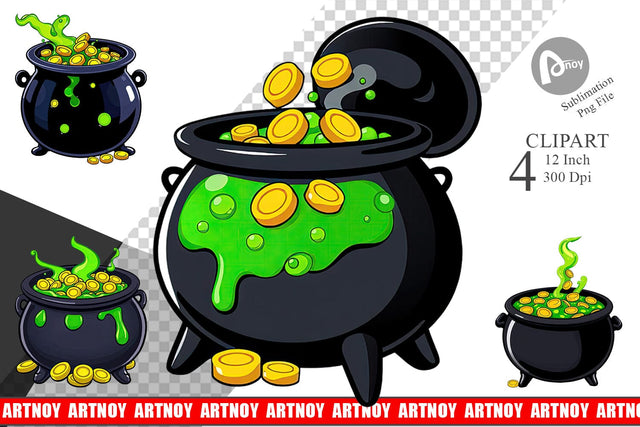 Cauldron Clipart Sublimation artnoy 