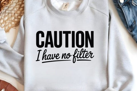 Caution I Have No Filter SVG Angelina750 