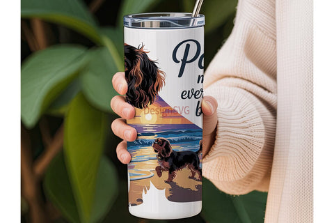 Cavalier King Charles 20oz Tumbler Wrap Sublimation DesignSVG 