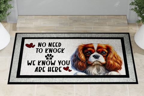 Cavalier King Charles No Need To Knock Doormat Sublimation Sublimation BijouBay 