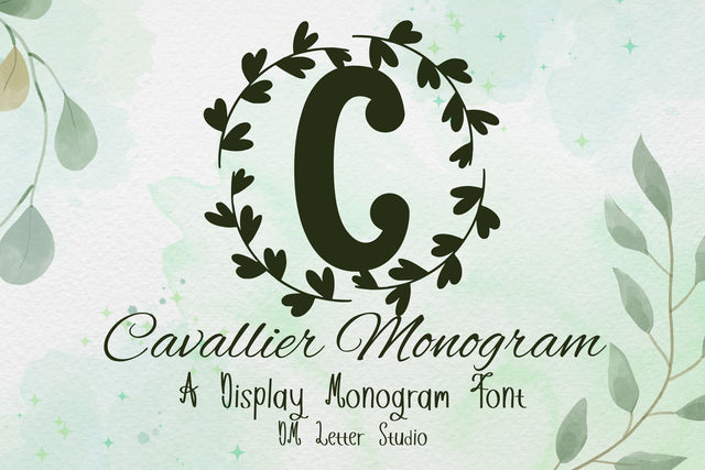 Cavallier Monogram – Classic Serif Monogram Font for Timeless Elegance Font Dm Letter Studio 