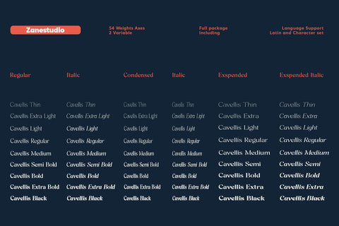 Cavellis Font Zane Studio55 