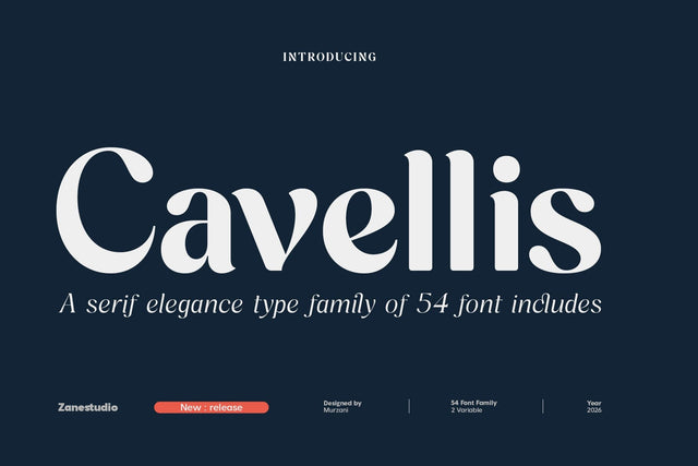 Cavellis Font Zane Studio55 