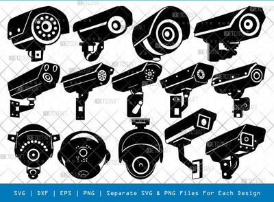 CCtv Camera Svg Cricut Cut Files Png Bundle, SB01155 SVG ETC Craft 