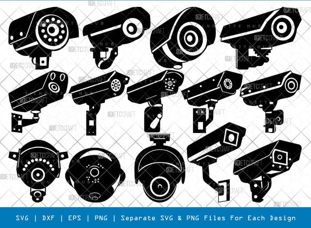 CCtv Camera Svg Cricut Cut Files Png Bundle, SB01155 SVG ETC Craft 