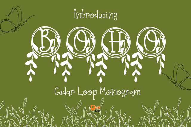 Cedar Loop Monogram Font Dm Letter Studio 
