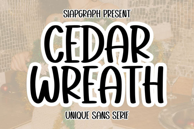 Cedar Wreath Font Masyafi Studio 