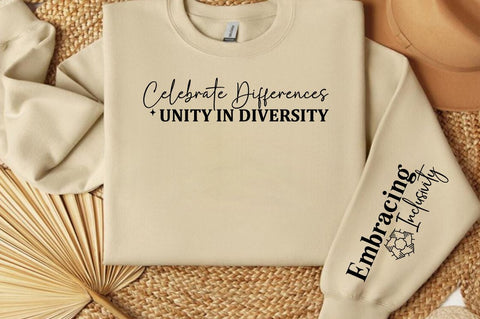 Celebrate Differences Unity in Diversity Sleeve SVG Design SVG Designangry 
