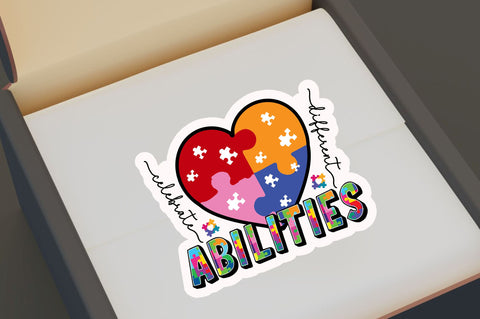 Celebrate different Sticker Design Sublimation Regulrcrative 