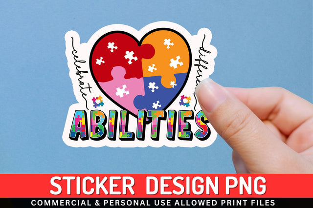 Celebrate different Sticker Design Sublimation Regulrcrative 