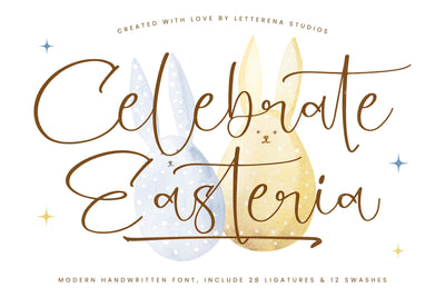 Celebrate Easteria - Modern Handwritten Font Font Letterena Studios 