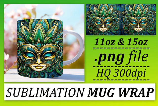 Celebrate Love and Mardi Gras: 11oz & 15oz Sublimation Sublimation afrosvg 