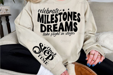 Celebrate milestones dreams take flight in stages Sleeve SVG Design SVG Designangry 