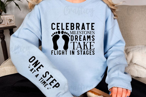 Celebrate milestones dreams take flight in stages Sleeve SVG Design SVG Designangry 