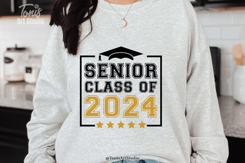 Celebrate the Class of 2024 with our Graduation SVG Bundle - Perfect for DIY Senior 2024 T-Shirt Designs! SVG TonisArtStudio 