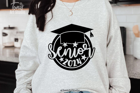 Celebrate the Class of 2024 with our Graduation SVG Bundle - Perfect for DIY Senior 2024 T-Shirt Designs! SVG TonisArtStudio 