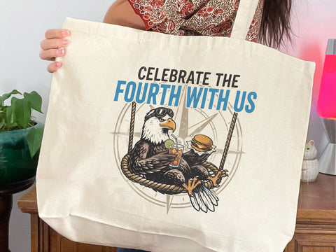 Celebrate The Fourth With Us PNG, Funny Patriotic Eagle Design SVG DesignDestine 
