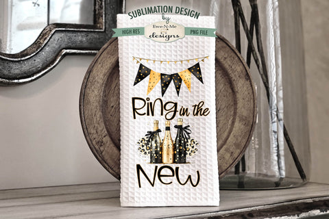 Celebrate The New Year | Kitchen Towel Sublimation Designs Sublimation Ewe-N-Me Designs 