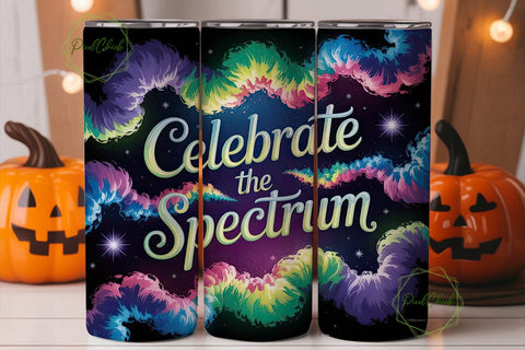 Celebrate the Spectrum Tumbler Wrap Sublimation PixelChick 
