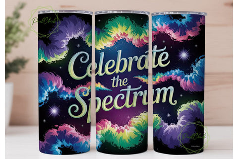 Celebrate the Spectrum Tumbler Wrap Sublimation PixelChick 